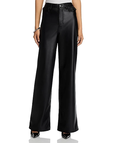 Steve Madden Geraldine Faux Leather Bootcut Pants