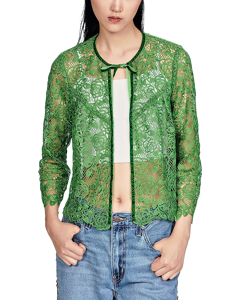 Anna Sui Rose Crochet Bed Jacket
