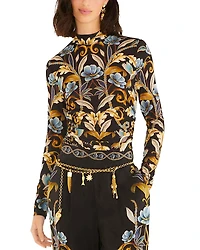 Farm Rio Snake Garden Jersey Top