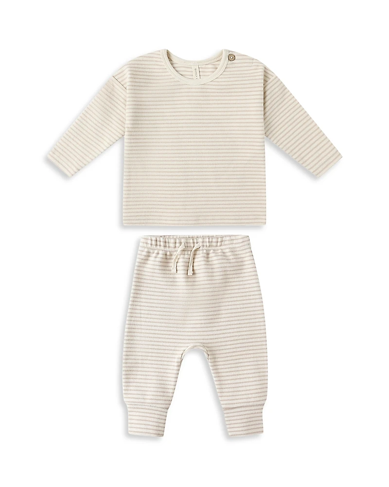 Quincy Mae Boys' Striped Long Sleeved Tee & Pants Set - Baby