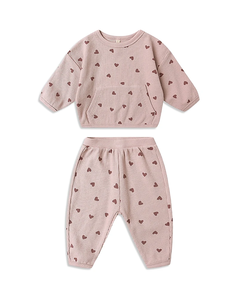 Quincy Mae Girls' Waffle Slouch Top & Pants Set