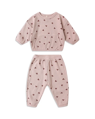 Quincy Mae Girls' Waffle Slouch Top & Pants Set