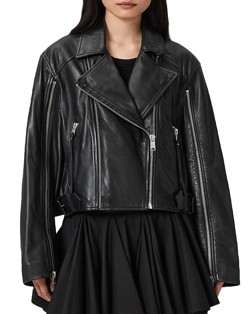 Allsaints Masone Leather Biker Jacket