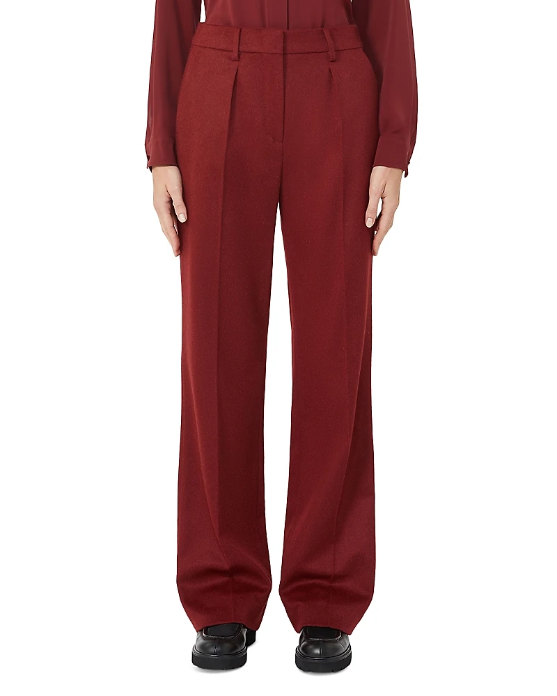 Max Mara Straight Leg Wool Pants