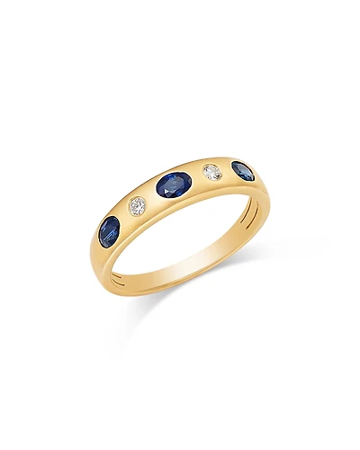 Bloomingdale's Fine Collection Blue Sapphire & Diamond Band