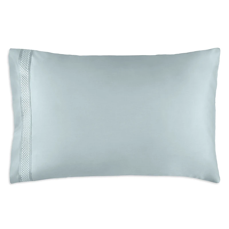 Amalia Home Collection Luiz Embroidered Sateen Standard Pillowcase, Pair