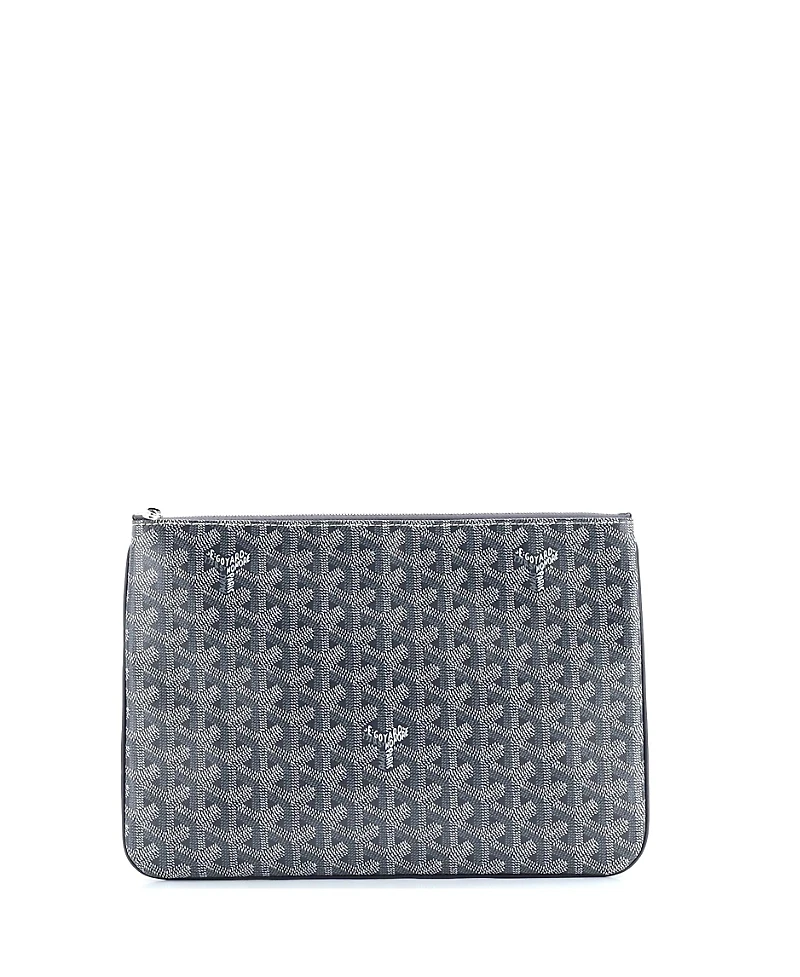 Pre-Owned Goyard Mm Senat Zip Pouch Coated Canvas