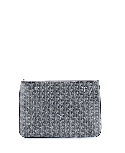 Pre-Owned Goyard Mm Senat Zip Pouch Coated Canvas