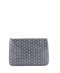 Pre-Owned Goyard Mm Senat Zip Pouch Coated Canvas