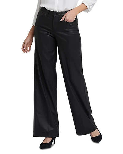 Nydj Coated Teresa Wide Leg Jeans