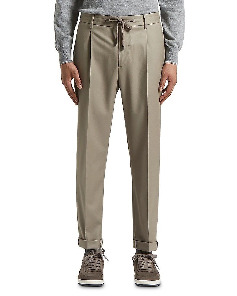 Peserico Relaxed Fit Wool Trousers