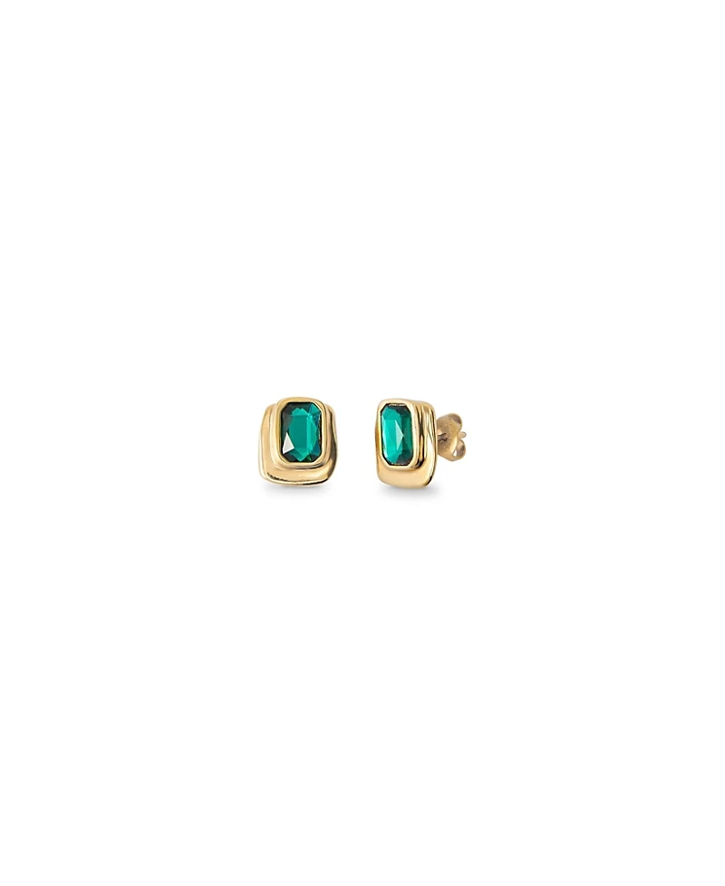 UNOde50 Green Crystal Stud Earrings