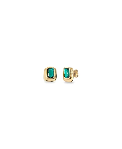 UNOde50 Green Crystal Stud Earrings
