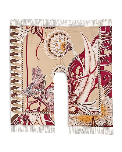 Ferragamo Giada Cashmere & Silk Reversible Cape