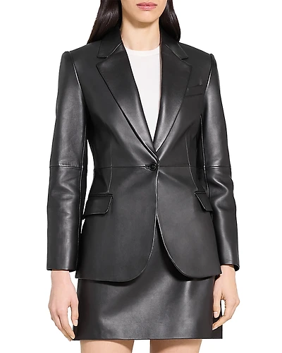 Theory Lynnia Leather Blazer