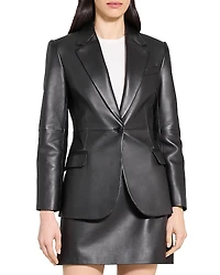 Theory Lynnia Leather Blazer