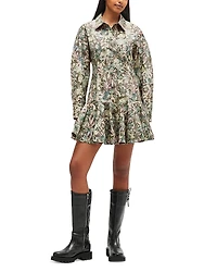 Ganni Tapestry Floral Shirt Dress