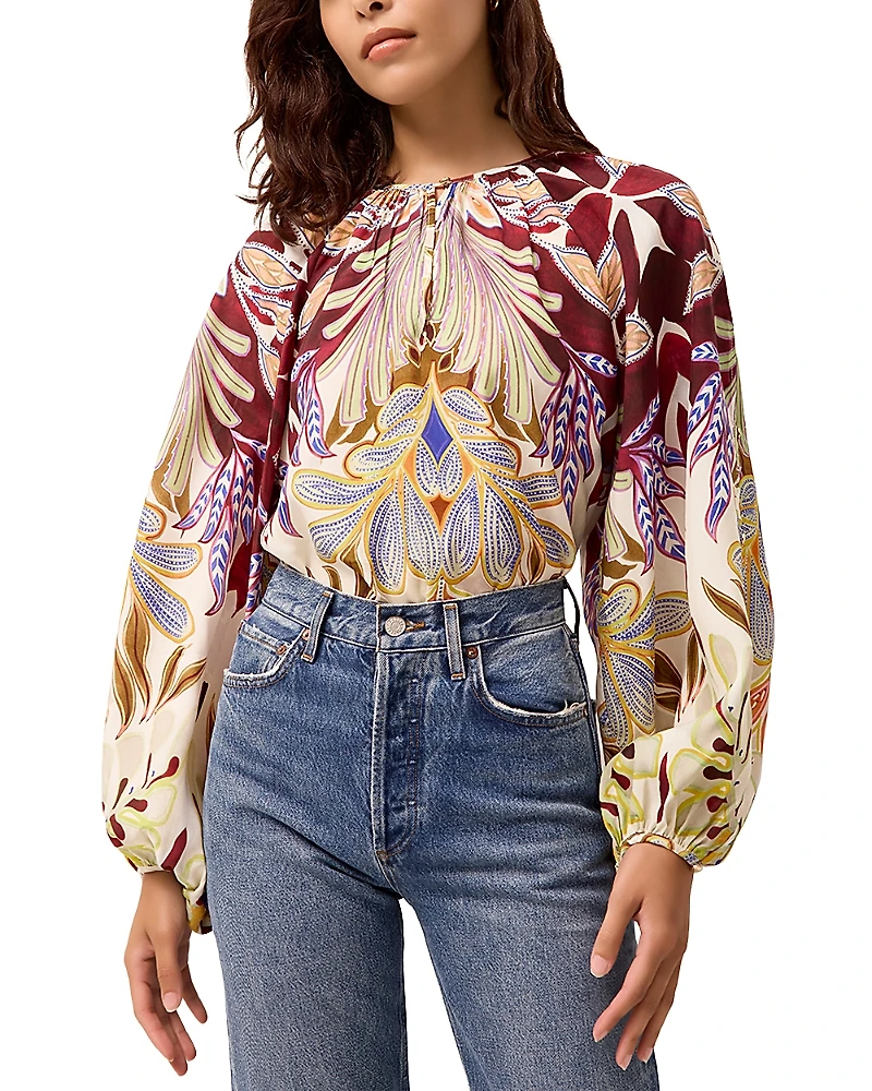 Marie Oliver Arabella Paisley Print Top