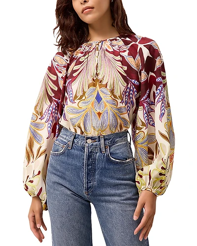 Marie Oliver Arabella Paisley Print Top