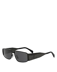 Celine Metal Triomphe Rectangle Sunglasses, 59mm