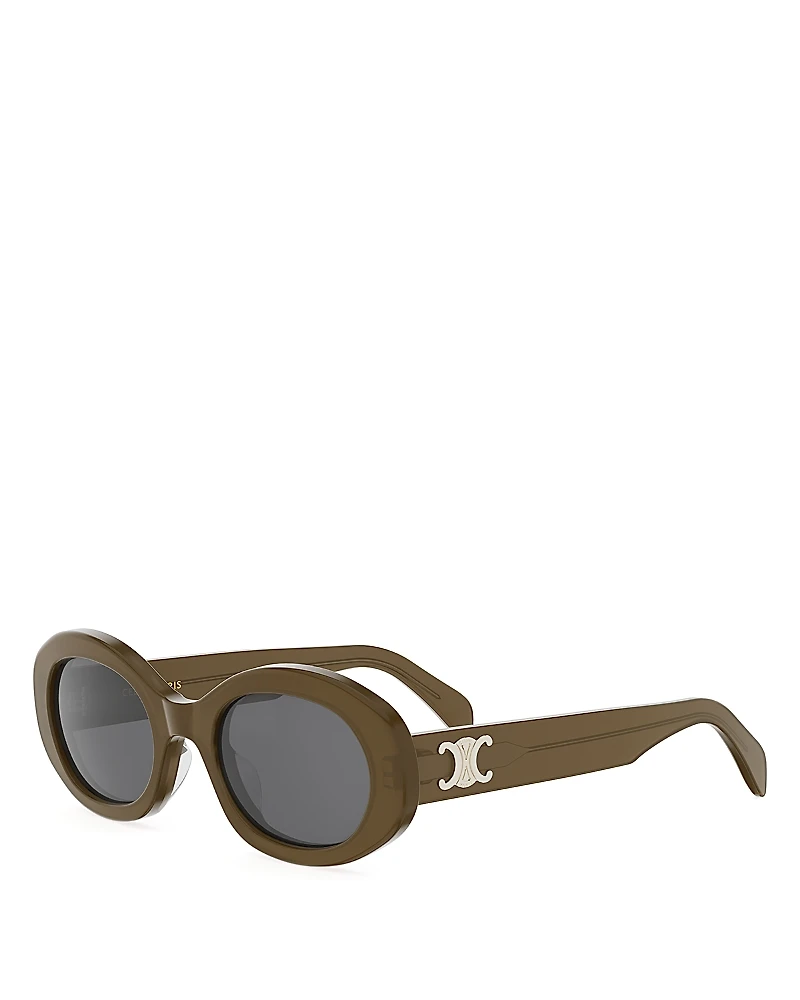 Celine Triomphe Oval Sunglasses, 52mm