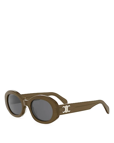 Celine Triomphe Oval Sunglasses, 52mm