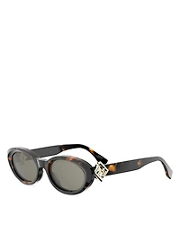 Fendi Ff Diamonds Oval Sunglasses, 53mm