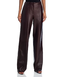 Helmut Lang Leather Side Zipper Pants
