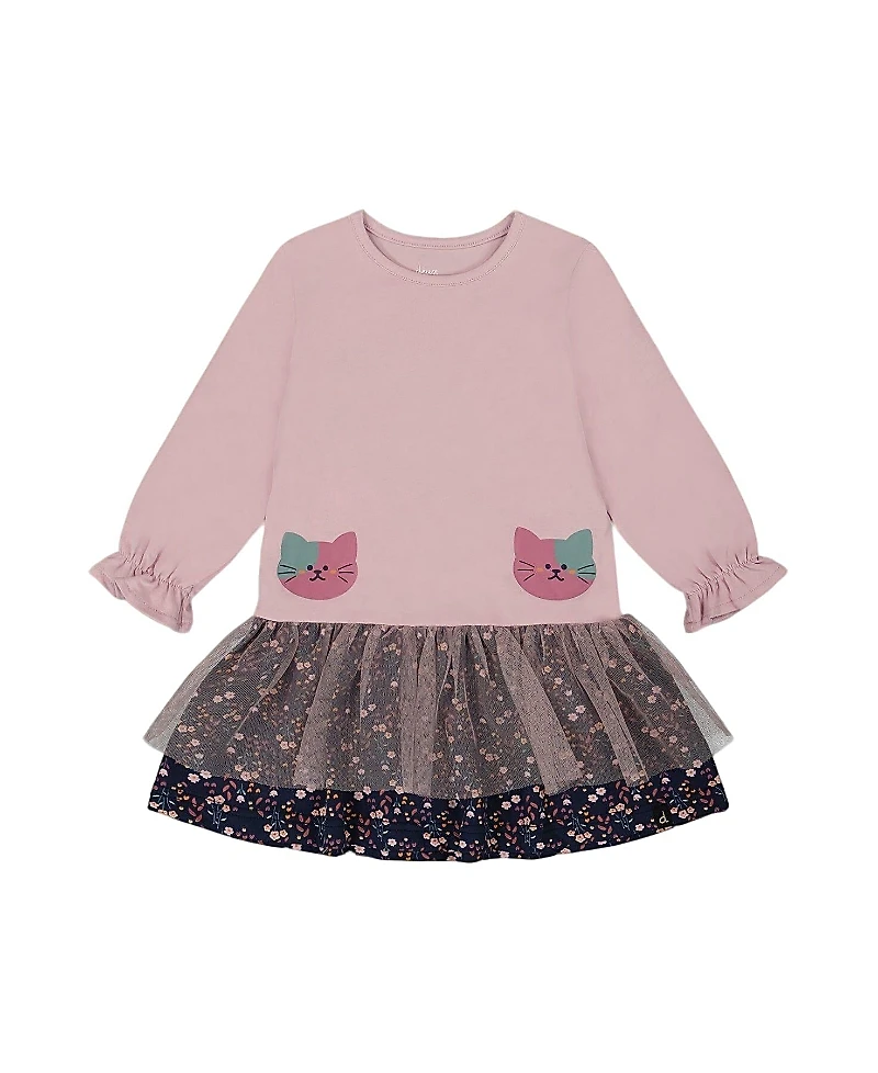 Deux par Girls' Bi-Material Dress - Baby