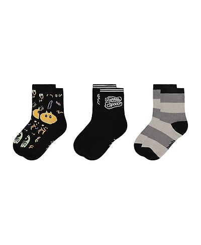 Deux par Boys' 3-Pack Knit Socks - Little Kid, Big Kid