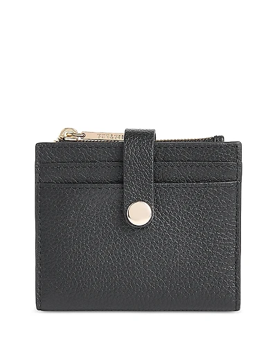 Whistles Danni Tab Detail Leather Compact Wallet