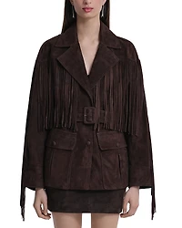 Nour Hammour Cassidy Suede Fringe Jacket