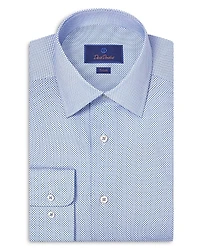David Donahue Slim Fit Printed Dress Shirt