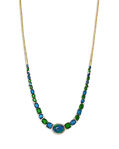 Bloomingdale's Fine Collection Multi Gemstone & Diamond Statement Necklace