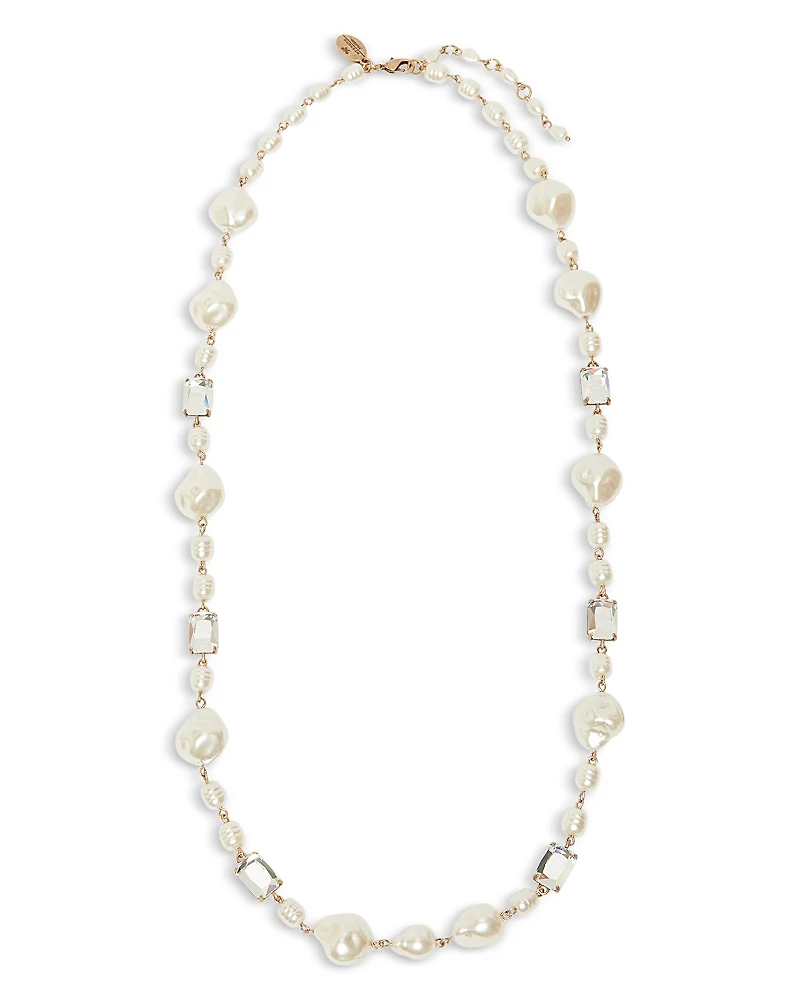 Weekend Max Mara Creso Crystal & Imitation Pearl Choker Necklace