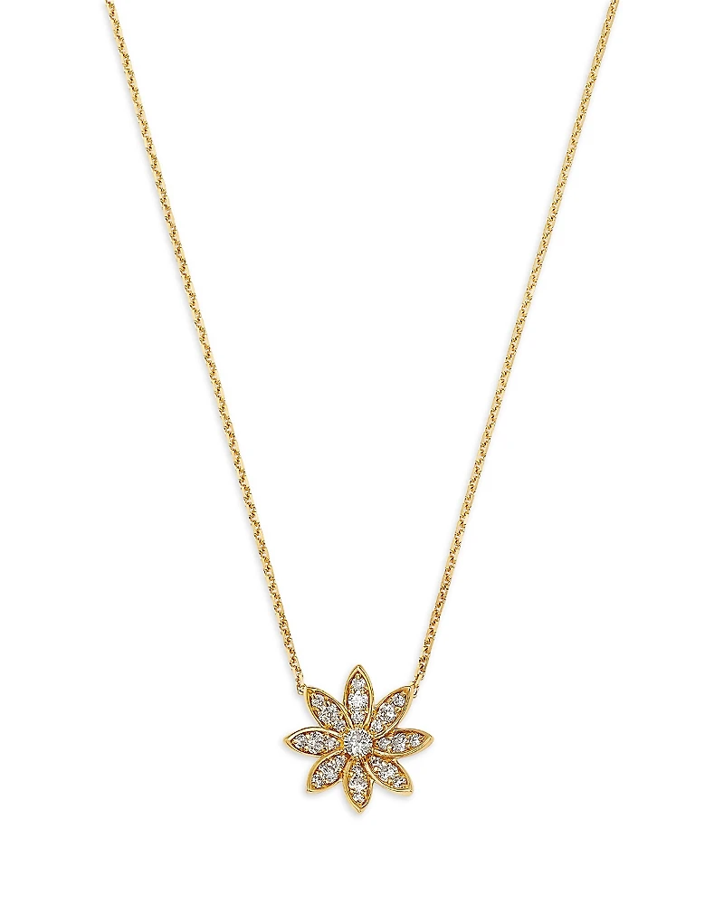 Bloomingdale's Fine Collection Champagne Diamond Starburst Pendant Necklace