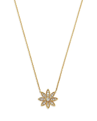 Bloomingdale's Fine Collection Champagne Diamond Starburst Pendant Necklace