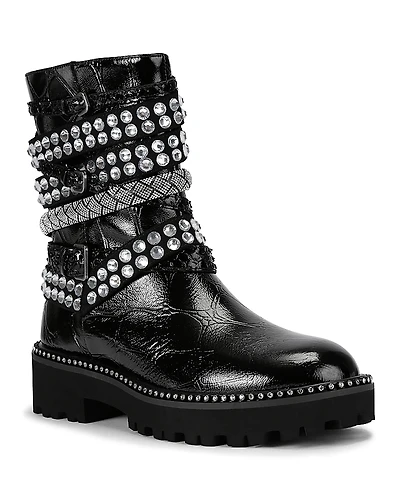 Kurt Geiger London Women's Strappy Studded Boots