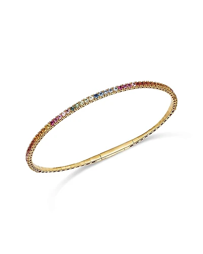 Bloomingdale's Fine Collection Rainbow Sapphire Narrow Bangle Bracelet