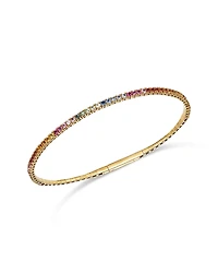 Bloomingdale's Fine Collection Rainbow Sapphire Narrow Bangle Bracelet