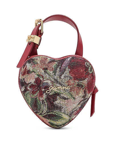 Ganni Nano Heart Tapestry Bag