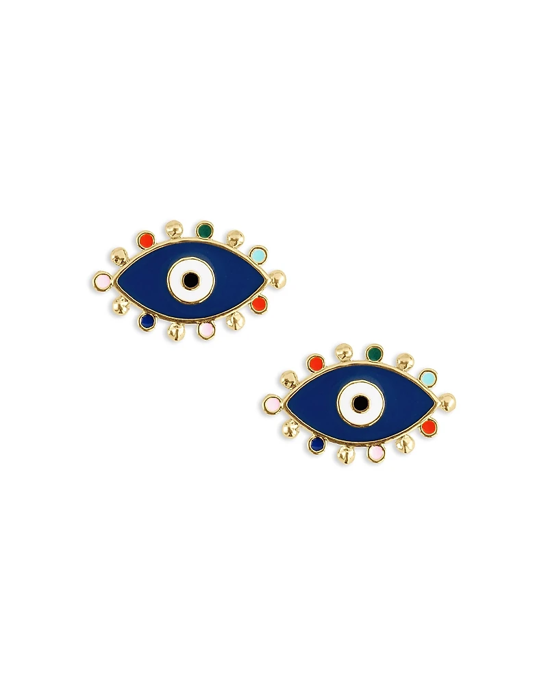 Anabel Aram Milos Evil Eye Stud Earrings