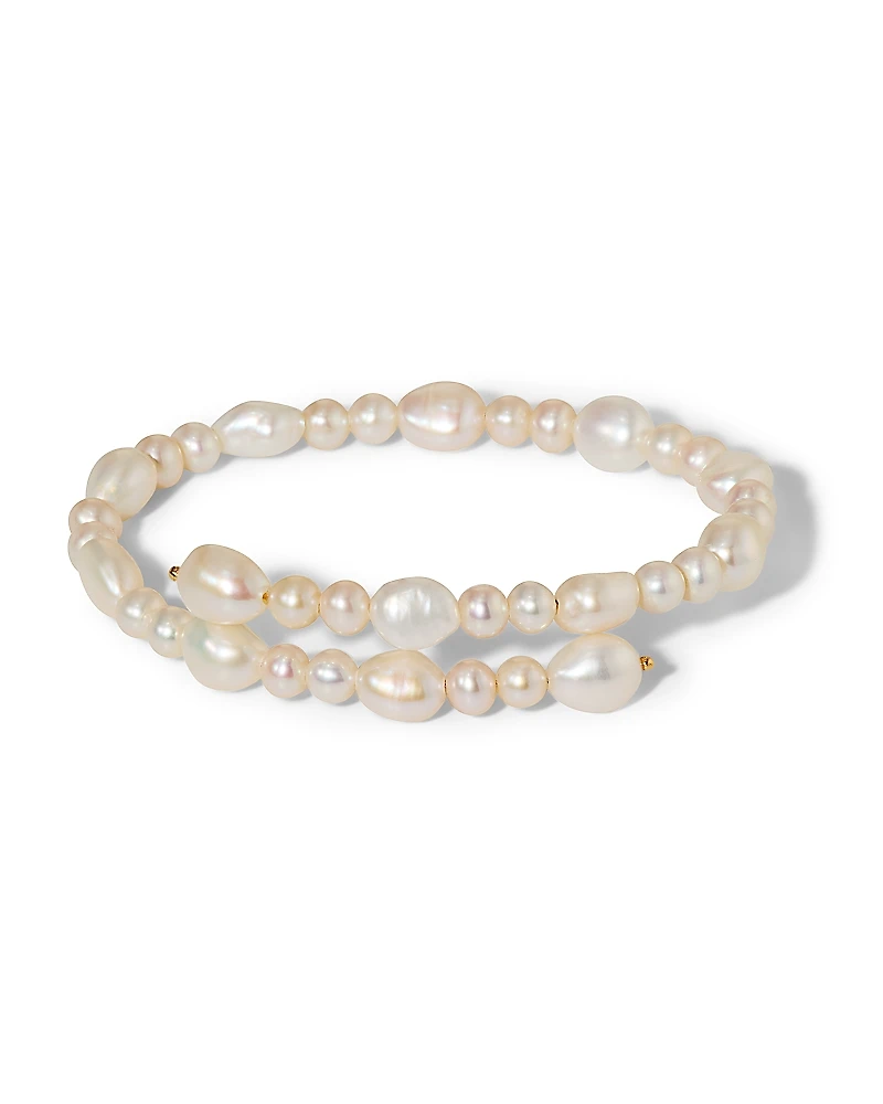 Nadri Poppy Cultured Freshwater Pearl Double Wrap Bracelet