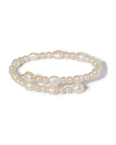 Nadri Poppy Cultured Freshwater Pearl Double Wrap Bracelet