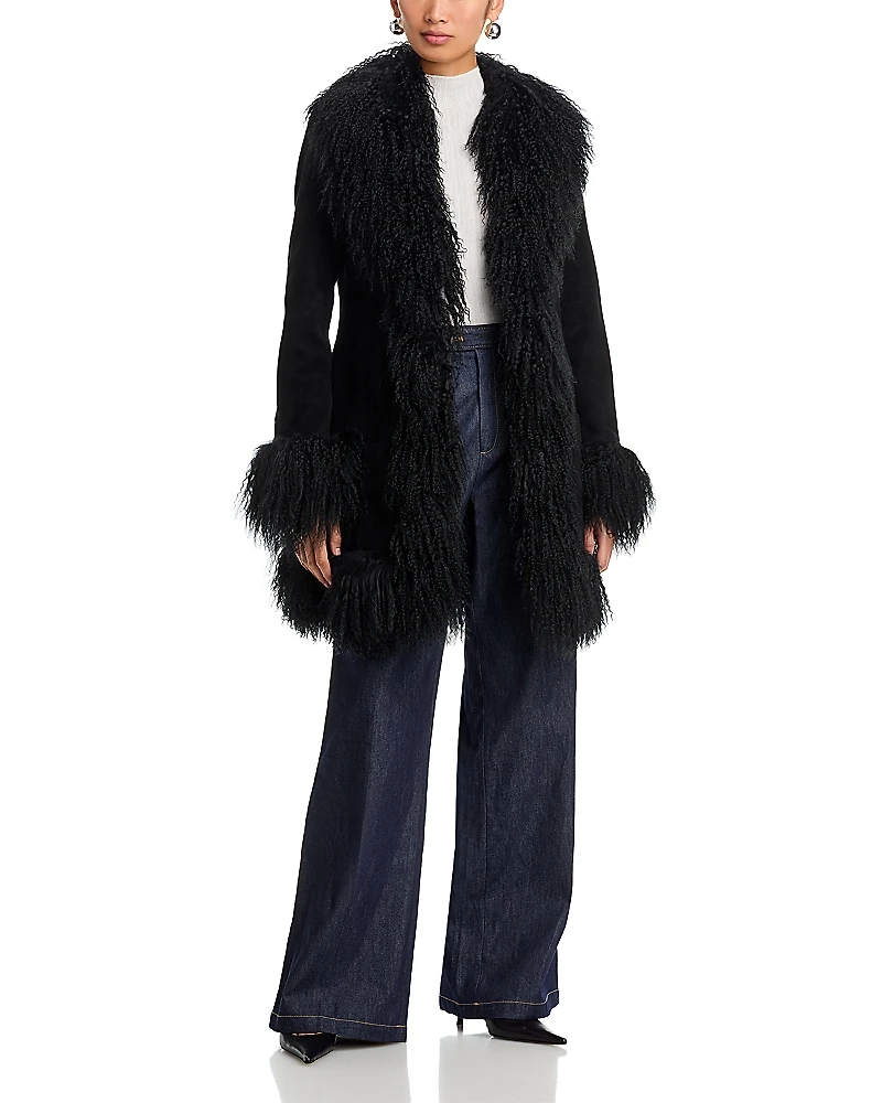 Susanna Chow Dorothy Shearling Midi Coat