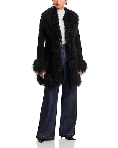 Susanna Chow Dorothy Shearling Midi Coat