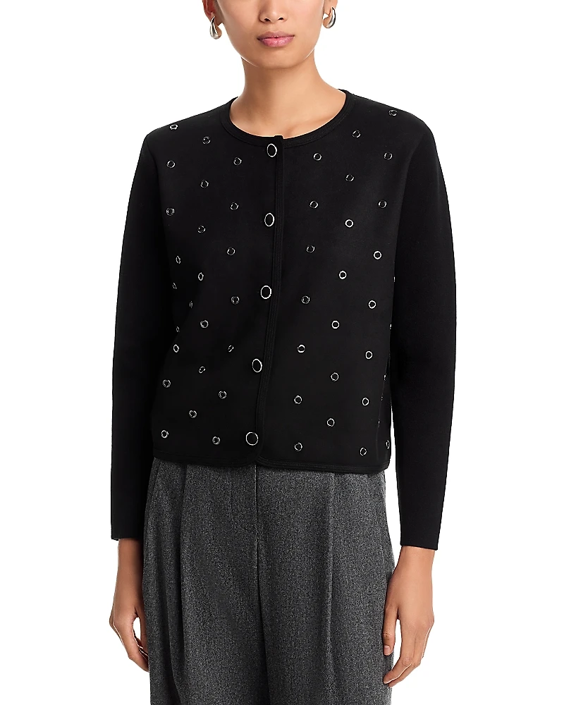 Sioni Grommet Mixed Media Jacket