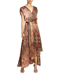 Santorelli Fallon Midi Dress with Hi-Lo Skirt