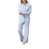Matouk Matteo Striped Seersucker Pajama Set