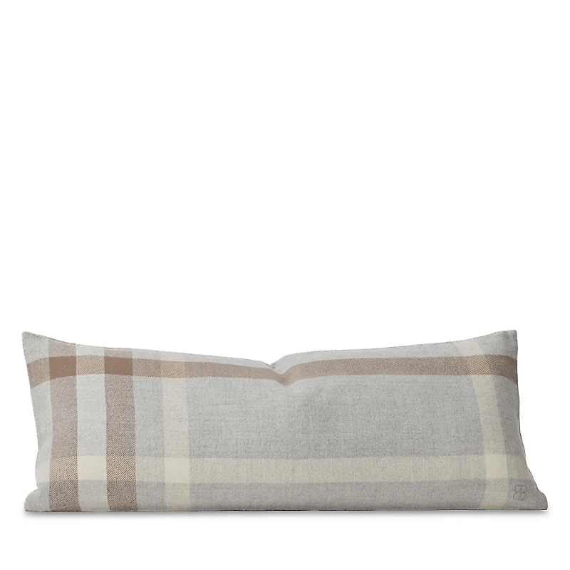 Boll & Branch Alpaca Plaid Decorative Lumbar Pillow